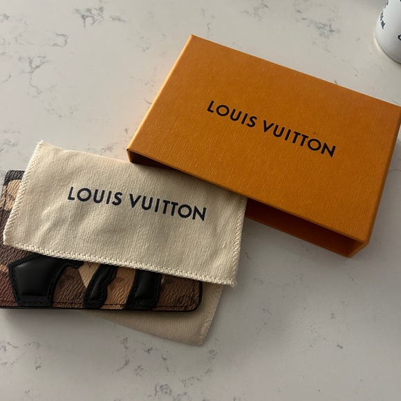 RARE Louis Vuitton Kid Super Eye Pocket Organizer Wallet LV Camo Brown - NEW Men - Picture 3 of 4